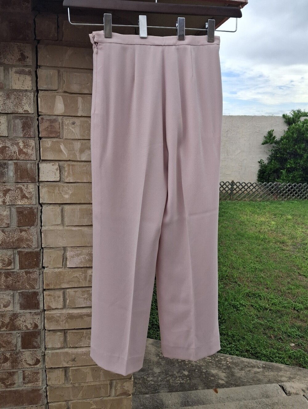 Carlisle Vintage Blush Pink Pant Suit Set– Blazer & Wide Leg Pants Women Size 6 - Picture 13 of 16